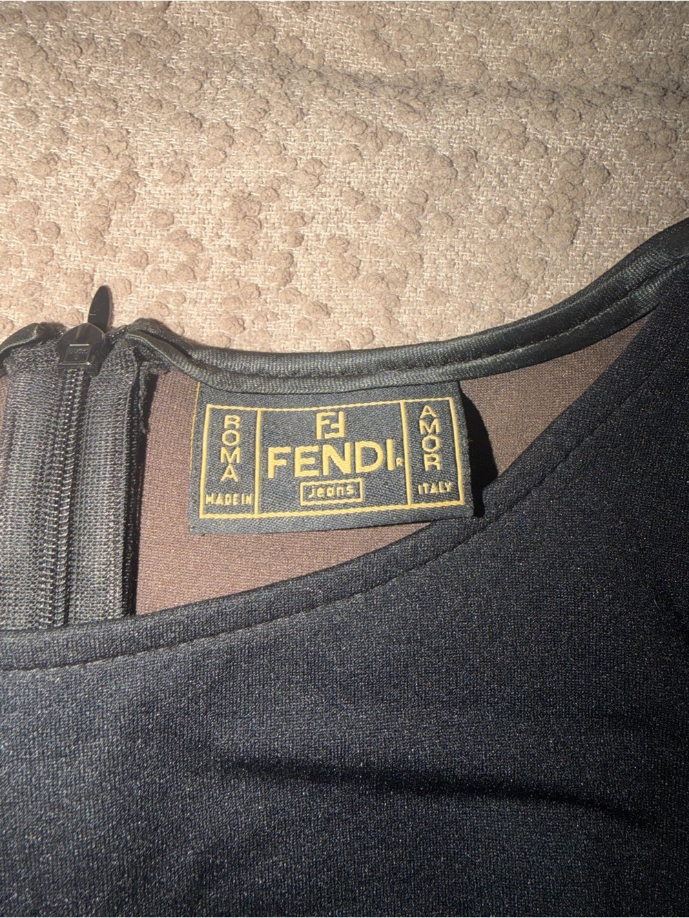 Vintage Fendi Jeans Women's Black Dress - Classic Luxury